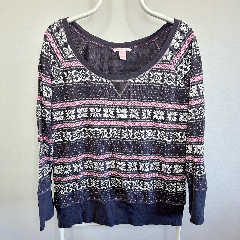 Victoria’s Secret Snowflake Waffle Shirt